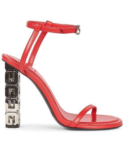 givenchy swead sandals red|givenchy high heel sandals.